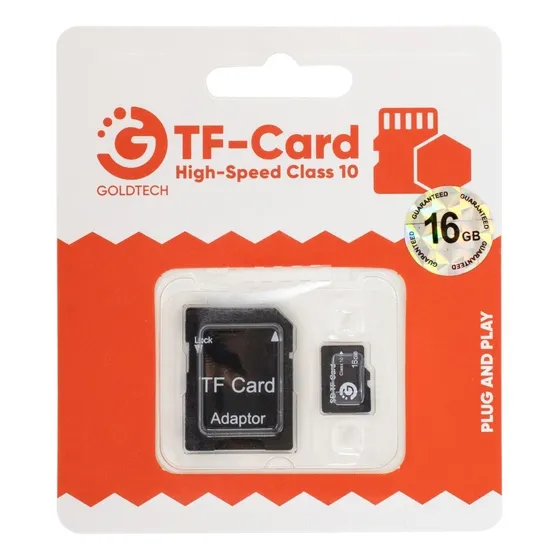 Memoria Micro Sd Goldtech 16gb Con Adactador Everest Uy