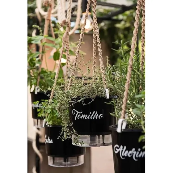 Hanger Alça Macramê Suporte Sisal Para Vasos Plantas Flores