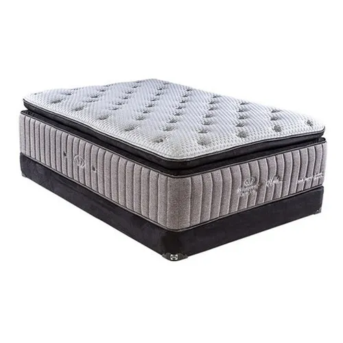 Juego De Box Y Colchón Arles Sealy Queen Size Color Gris