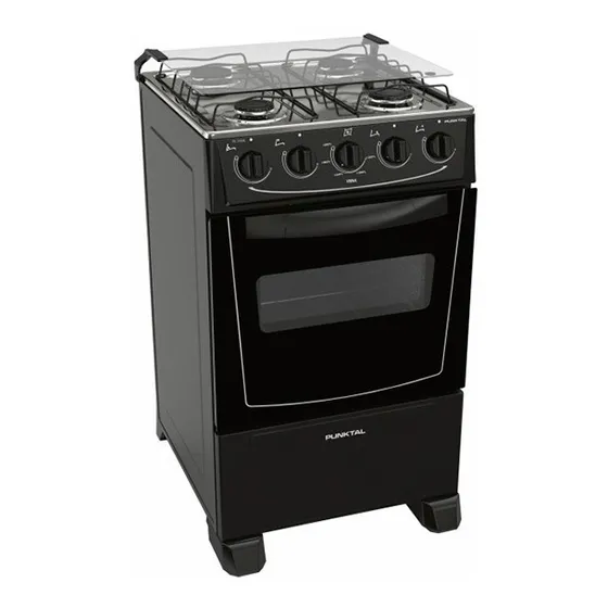 Cocina Viena Punktal Pk-268bk Gas 4hornallas Ainox Gtia Ofic