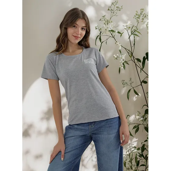Remera Octane Jeans Reminder Estampada Manga Corta Mujer