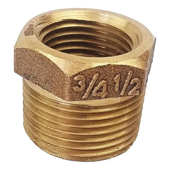 Bushing Buje Niple 1/2  Hi X 3/4  He Bronce Taumm