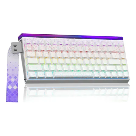 Teclado Magnético Aula Hero84he 0.01mm 8000hz Hall Effect Contorno De Nível Branco Inglês Us