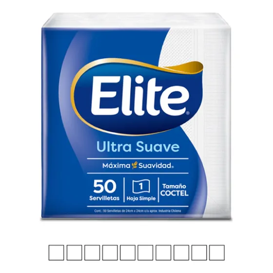 Elite Servilleta Cóctel 10 X 50 Unid