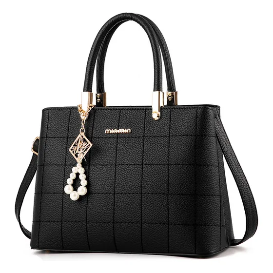 Ninzi® Bolso De Mujer Versátil Y Exquisito Pu Impermeable Color Negro