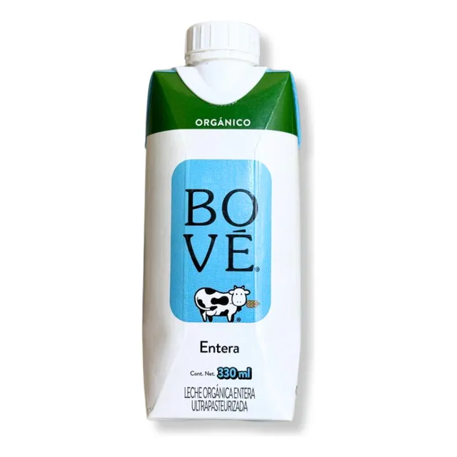 Leche Orgánica Entera 330ml Bové