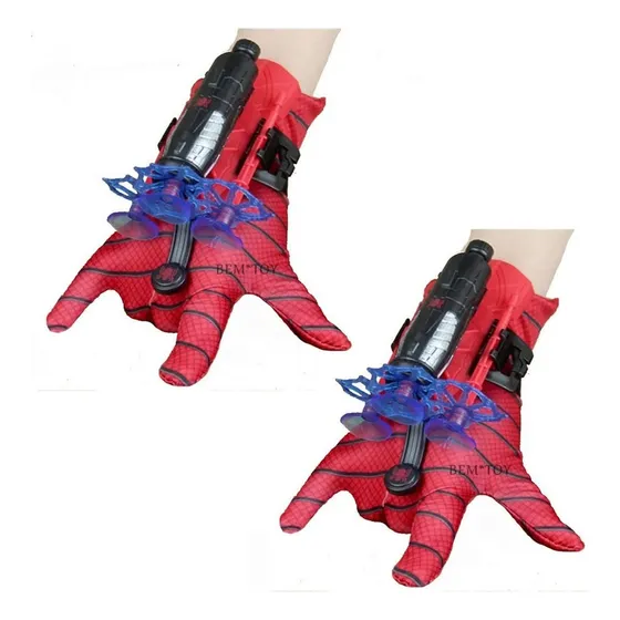 2pcs Guante Spiderman Lanza Telaranas De Web Shooter
