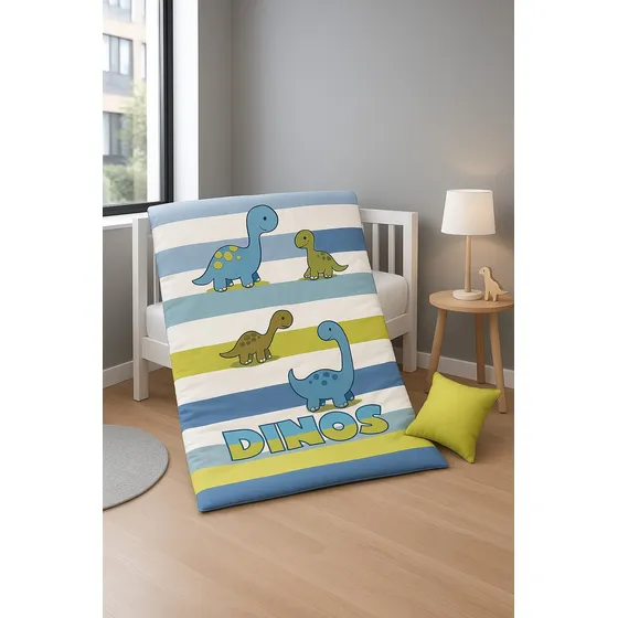 Set De Edredón Para Cuna Mod Dinosaurio 