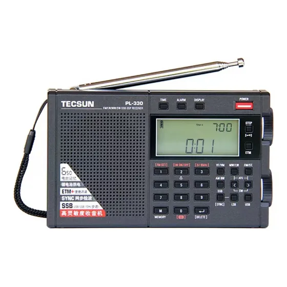 Firmware Tecsun Pl-330 Rádio estéreo portátil 3306 de alto desempenho, sintonização digital de ondas curtas, rádio de banda lateral única com bateria