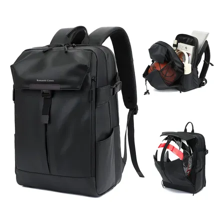 Mochila Notebook Impermeável Escolar Feminina Masculina Preto Couros