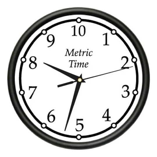 Reloj Pared Sistema Metrico Intervalo Tiempo Regalo Beagle