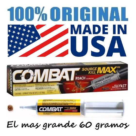 Combat Max Gel Para Chiripas Cucarachas Original 60 Gramos