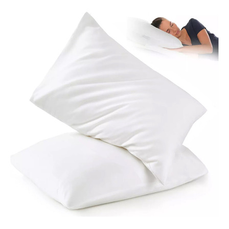 Set 2 Almohadas King Size Microfibra Premium Media 90x43 Cm Color Blanco Set 2 Almohadas King Size Microfibra Premium Media 90x43 Cm Color Blanco