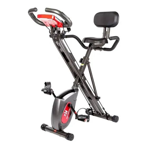 Bicicleta estática plegable Advenor X-Bike con asiento color negro y rojo