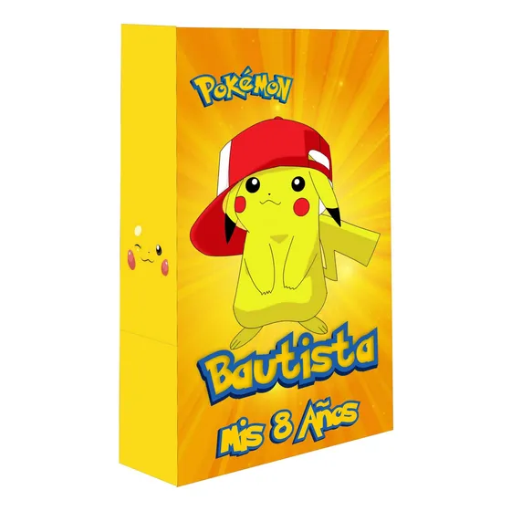 30 Bolsitas De Cotillón Personalizadas Pikachu