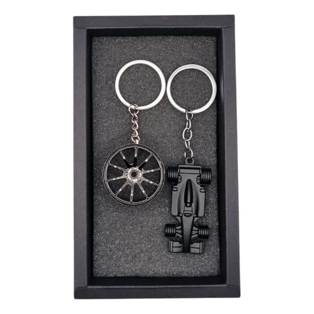 Llaveros F1 Escala Auto Deportivo Negro Personaliza