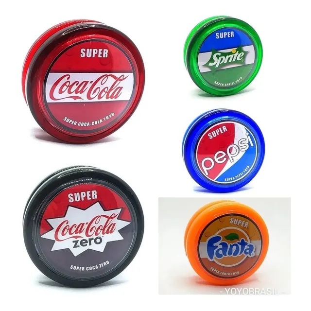 Yoyo Coca Retrô Fanta Sprite Pepsi Ioio Profissional Kit 5.