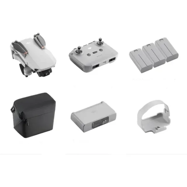 Dron Mini 4k de DJI con kit Fly More, color gris