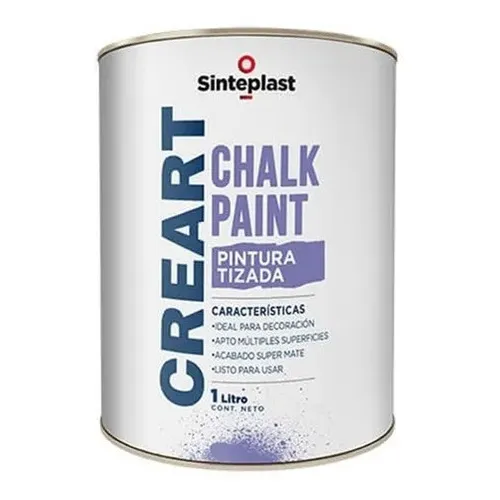 Creart Chalk Pintura A La Tiza Sinteplast 1l Color Blanco Algodon
