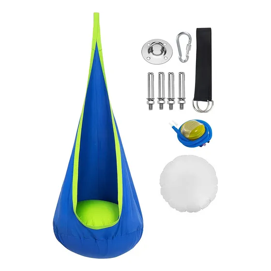 Columpio Elástico Sensorial Hamaca Niños Interior Y Exterio Color Azul Marino Vida Buenas