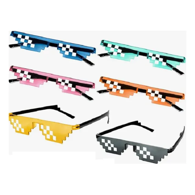 Gafas Pixeladas Colores Thug Life Turn Down X 6 Unidades