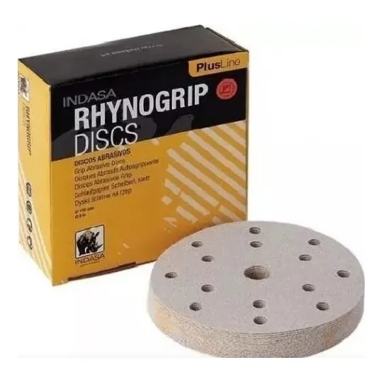 Discos De Lija Con Velcro Rhynogrip  125mm X 25unidades
