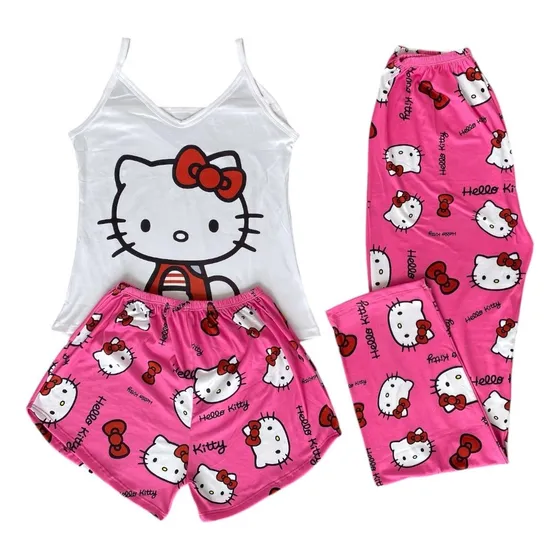 Pijama De Hello Kitty Juvenil Mujer Kawaii