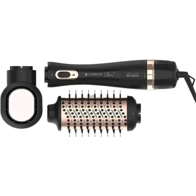 Escova Secadora Uau Cadence 4 Em 1 Esc800 Preto E Rosa 127/220v