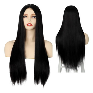 ** Pelucas Negra Mujer, Pelucas Sinteticas Largas Cabello ** Pelucas Negra Mujer, Pelucas Sinteticas Largas Cabello