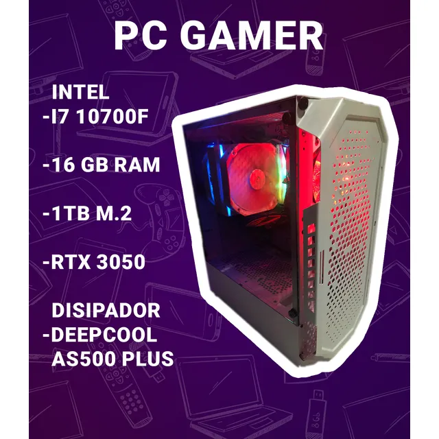 Pc  I7 10700f Rtx 3050, 16 Gb Ram, 1 Tb M.2