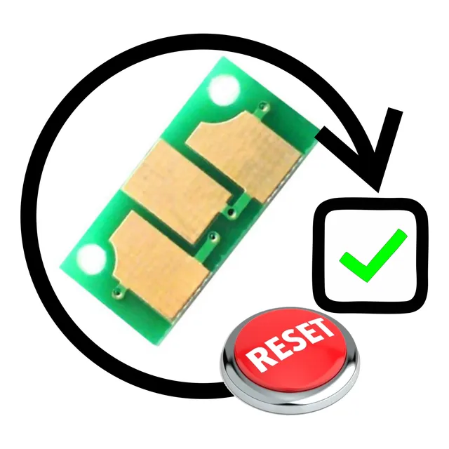 Reset Chip Toner Y Drum Minolta 7450