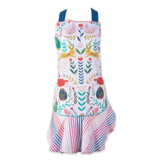 Delantal Mujer Ajustable Bolsillo Lazo Extra Largo Coleccion