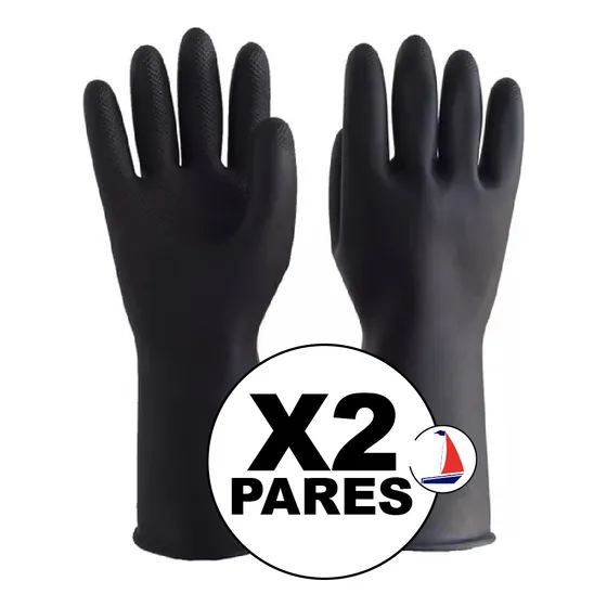 Guante De Látex Negro Limpieza Mantenimiento Uso General