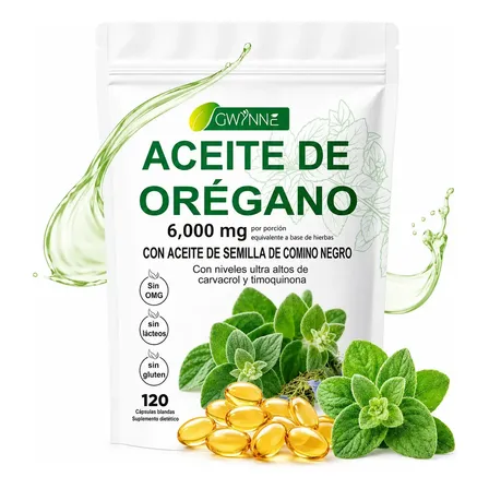 Gwynne Micro Ingredients Aceite De Orégano Cápsulas Oil Of Oregano Blandas 6000mg Por Dosis 120 Cápsula