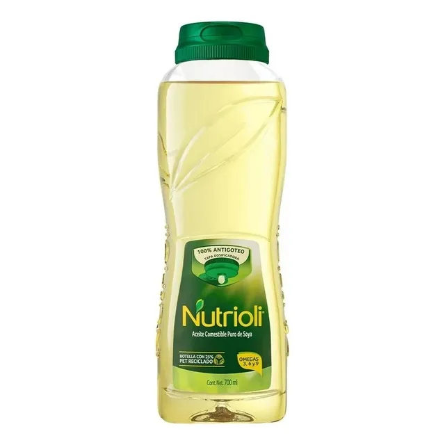 3 Pza Aceite Nutrioli Puro De Soya Antigoteo 700 Ml
