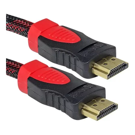 Cable Hdmi 10 Mts. Conector Baño Oro, Malla