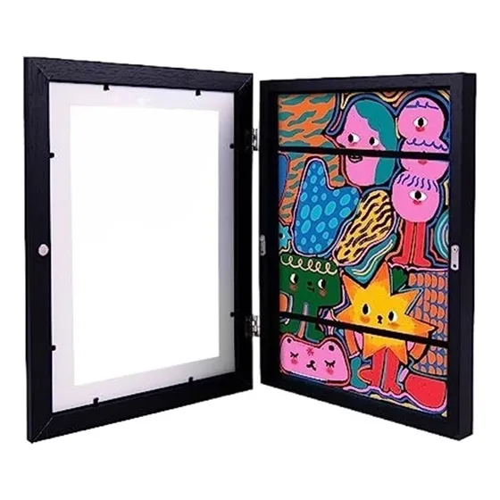Desenho De Quadro De Arte Infantil Com Abertura Frontal