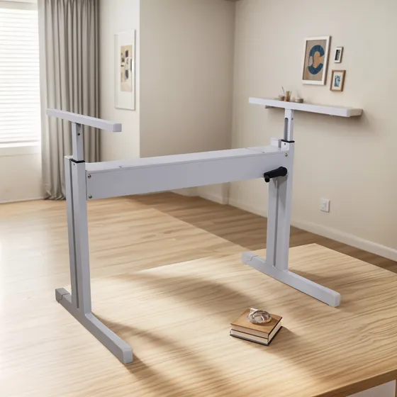 Mesa De Trabalho Home Office Altura Regulável Sem Tampo