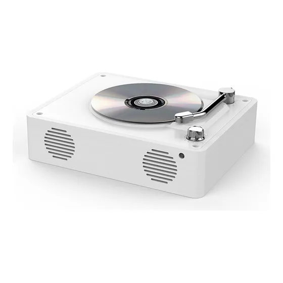 Retrô Cd Player Fonógrafo Portátil Alto-falante Casa