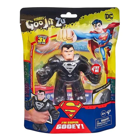 Muñeca elástica de 10 cm de Goo Jit Zu, Superman con armadura