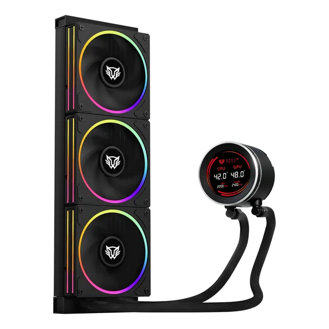 Enfriamiento Liquido 360 Hydrox Expert Hyx36 Display De Temp Led Negro