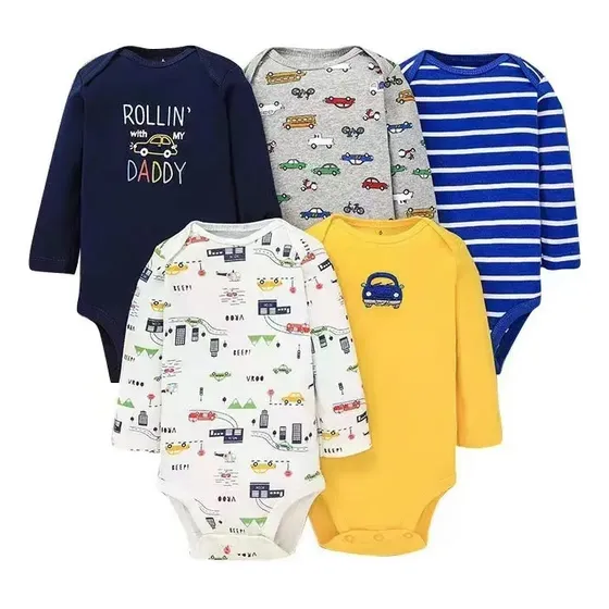 Ropa De Bebe - Bodys Para Bebes Manga Larga 100% Algodon