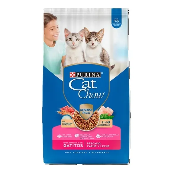 Cat Chow Alimento Para Gatitos Con Pescado Carne Y Leche