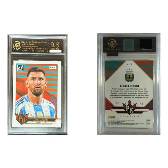 Carta Colecc Graduada Futbol Messi 24-25 Donruss Mundial 2024-25 Panini Donruss Lionel Mesi 10 Pitch Kings Español