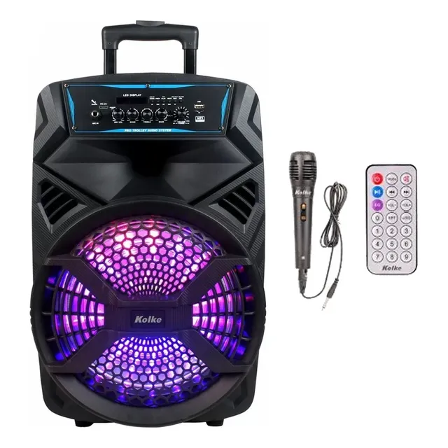 Bafle Parlante Kolke Bluetooth 12  Led Bateria Usb Microfono