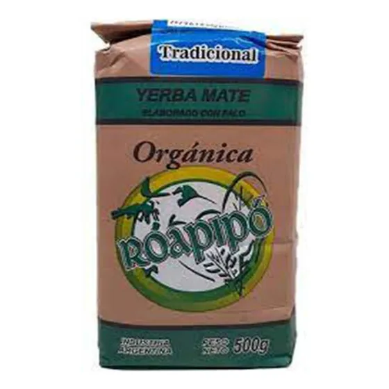 Yerba Mate Orgánica Tradicional Roapipo 500 Gr
