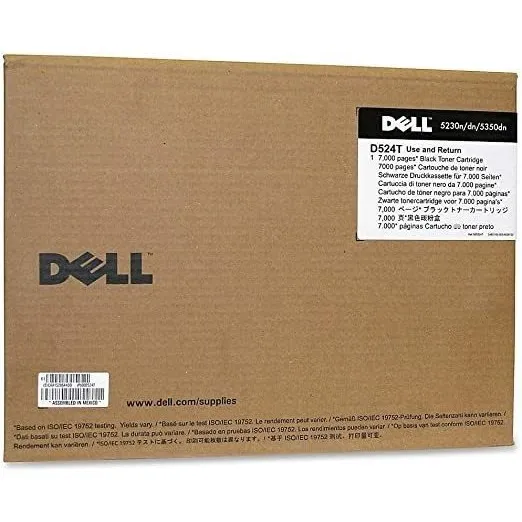 Cartucho De Tóner De Dell D524t Negro De 5230, 5350 Laser Pr
