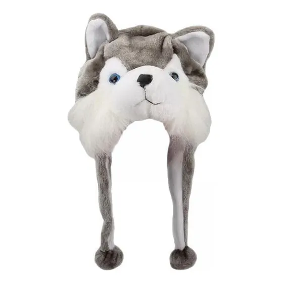 4 Gorro De Felpa Con Diseño De Animal Divertido, 37cm-40cm
