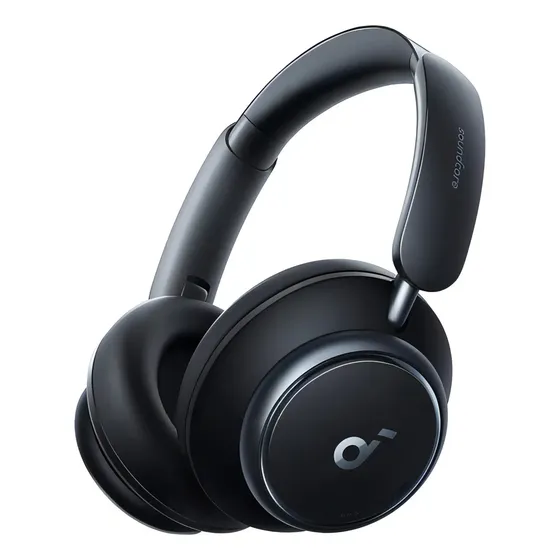 Audífonos Bluetooth Gamer Diadema Soundcore by Anker Space Q45, Inalámbricos, Cancelación Activa de Ruido , 50h con ANC y 65h estándar, Hi-Res, Bluetooth 5.3, LDAC, Carga Rápid, Color Negro