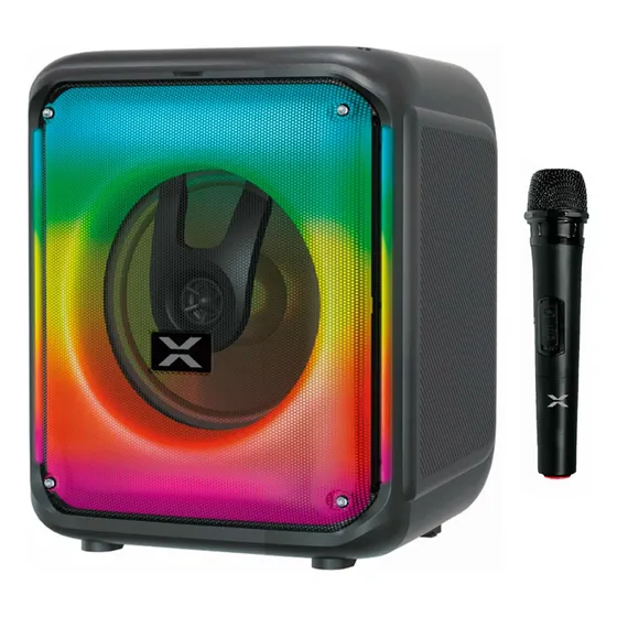 Parlante Xion Sdbox Microfono Led 8  Bateria Dimm